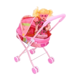 14 doll and baby sunshade trolley (iron) - OBL709399