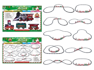 NO: 234 puzzle spell rail electric smoke light music trains with Christmas special IC - OBL709589