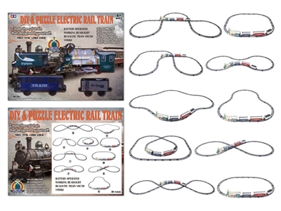 NO: 240 puzzle spell rail electric smoke light music trains - OBL709604