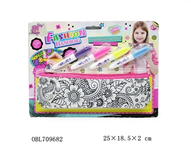 DIY flowers pink pen bag (4 color can wash the pen) - OBL709682