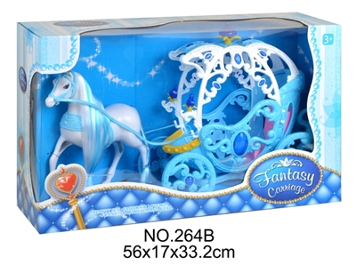 The horse static/light blue/no doll car - OBL709762