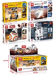 MINI 积木机器人（瓦力，BB-8,R2D2)一展示盒4只，20展示盒一箱 - OBL710227