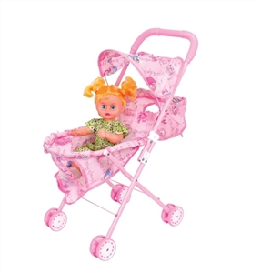 14 doll and baby sunshade trolley (iron) - OBL710323