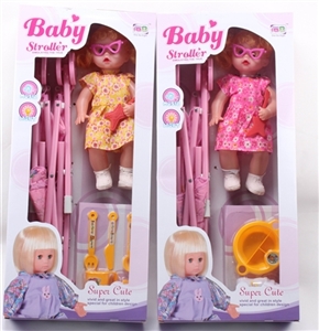 14 4-tone dolls and baby strollers and Cutlery - OBL710469