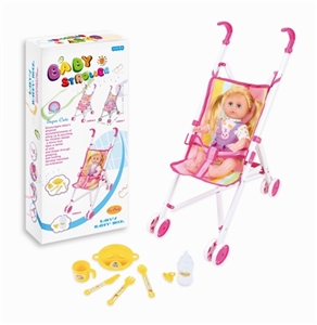 14 4-tone dolls and baby strollers and Cutlery - OBL710470