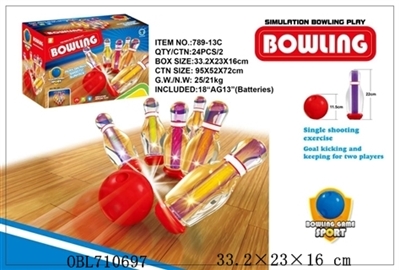 Transparent light 3 d bowling bag 18 AG13 battery - OBL710697