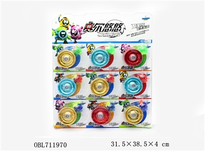 Alloy yo-yo, (three axis) red, gold, blue - OBL711970