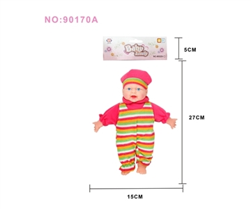 10 inches four tones chromatic stripe unlined upper garment of cotton body doll (IC) - OBL712041