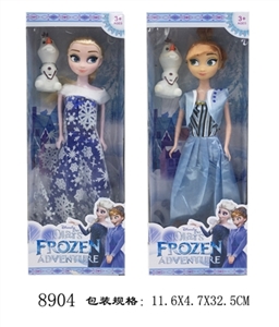 12寸冰雪公主配雪宝6关节2款混装 - OBL712399