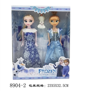 12寸冰雪公主配雪宝 6关节 两只庄   - OBL712400