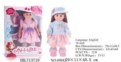 16 inches of the lise intelligent dialogue walking doll - OBL713710