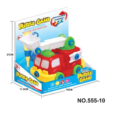 Cartoon disassembly and assembly of fire truck - OBL714201