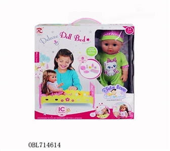 Bed with 14 inch doll - OBL714614