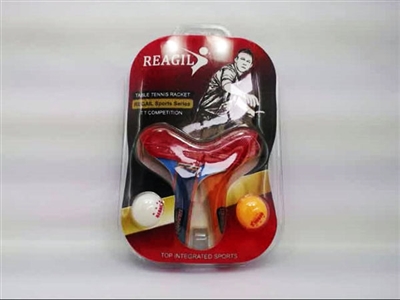 Wooden race with table tennis racquet (with 2 ball) - OBL714834