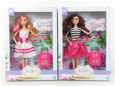 高挡盒11.5寸12关节实身时装公主芭比带溜冰鞋带礼行包 - OBL715028