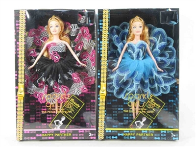 高挡盒11.5寸实身车载婚纱公主芭比两款混装 - OBL715041