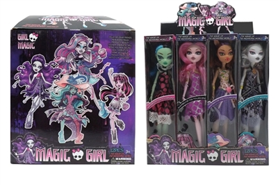 高档9寸12关节实身鬼娃芭比四款混装12pc - OBL715066