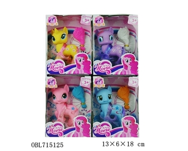 搪胶马宝丽4款混装带马梳 - OBL715125