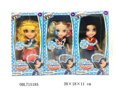 塑料身搪胶手脚14寸实身超能少女3款混装 - OBL715185