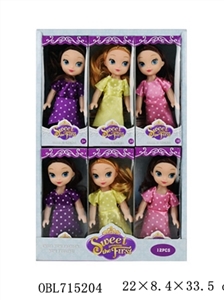 6寸空身索菲亚公主展示盒12PCS - OBL715204