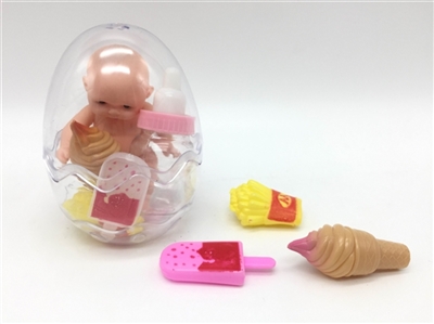 高档环保蛋6寸搪胶娃娃带奶瓶带MDL套装 - OBL715238