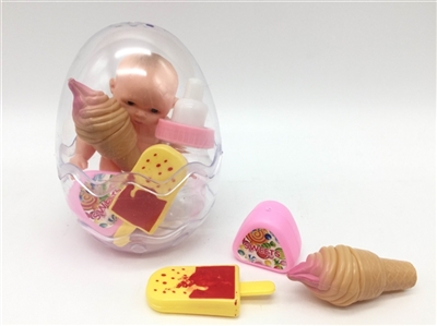 高档环保蛋6寸搪胶娃娃带奶瓶带MDL套装 - OBL715239