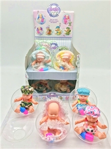 PVC球蛋12厘米搪胶睡娃带奶瓶12PC - OBL715266