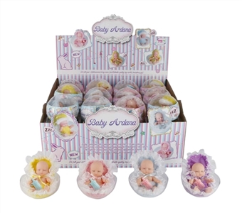 环保PVC球蛋12厘米搪胶睡娃带奶瓶24PC - OBL715271