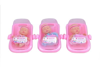 8寸搪胶婚纱搪胶睡娃带浴池带奶嘴3色混装 - OBL715340