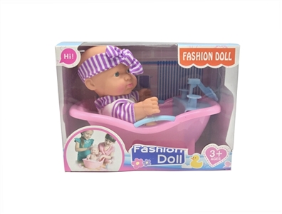 8寸可爱表情娃浴袍带浴池 - OBL715896