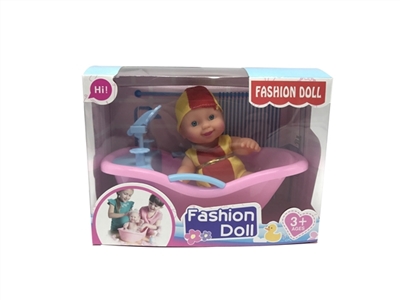 7.5寸可爱表情娃带浴池 - OBL715897