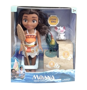 10寸灯光海洋公主配猪 鸟 船桨 - OBL715902