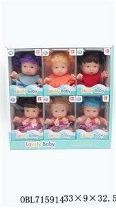 10寸搪胶美国真眼珠女孩4款6PC - OBL715914