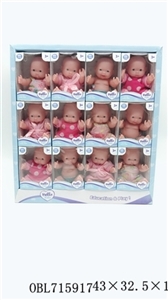 5.5寸搪胶表情娃娃4款12PC - OBL715917