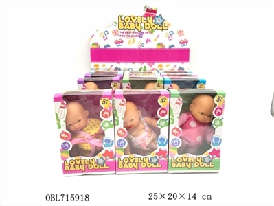 5.5寸搪胶表情娃娃4款12PC - OBL715918