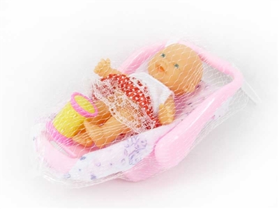 6寸搪胶表情娃带摇篮带手提包 - OBL715925