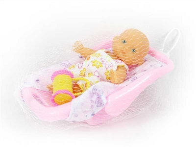 6寸搪胶表情娃带摇篮带手提包 - OBL715926