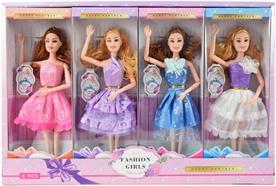 11寸9关节芭比娃娃展示盒8只装 - OBL715943