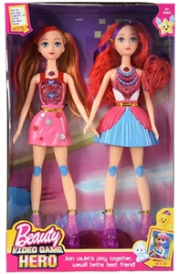 11.5寸实身溜冰女孩带灯光音乐 - OBL715950