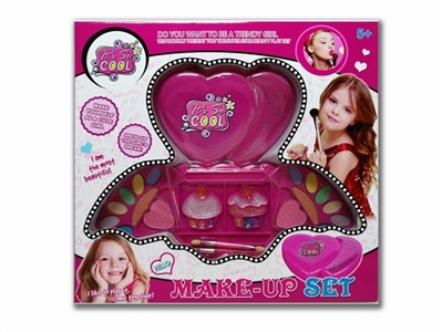 Double peach heart colour makeup box - OBL716019