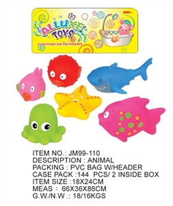 The bottom of the sea six small animals - OBL716343