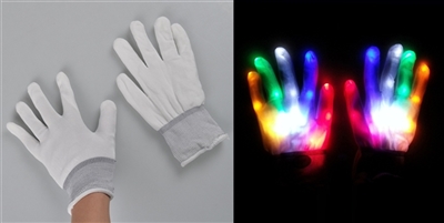 7 colour glow gloves - OBL717019