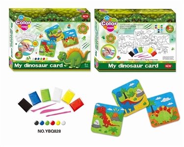 Dinosaur coloring pearl clay - OBL717123