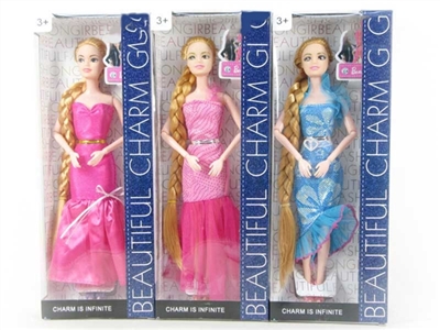 11.5 inch 12 joint fishtail skirt rapunzel barbie, three orange - OBL718259