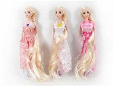 11.5 -inch height skirt three conventional long hair princess - OBL718263