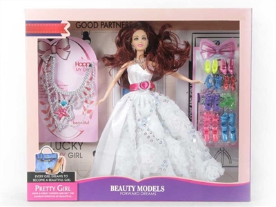 11.5 inch solid body dress barbie with breastplate, shoes blister - OBL718268