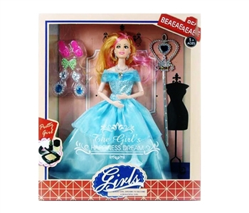 11.5 inch 12 joint wedding dress barbie with accessories - OBL718273
