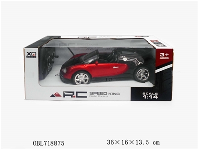 1:14 convertible bugatti four-way remote control car color (red, blue 2 / headlights/package electri - OBL718875