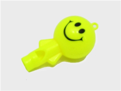 Solid color printing smiling face to whistle - OBL719006