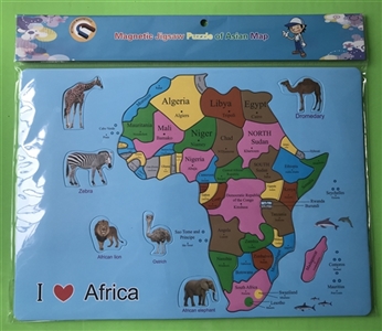 English map of Africa magnetic post - OBL719520